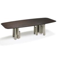 Originale struttura in metallo verniciato goffrato titanio, graphite o nero per il tavolo Skyline di Cattelan