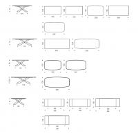 Tavolo Tyron di Cattelan - dimensioni disponibili per tavolo con piano in Keramik