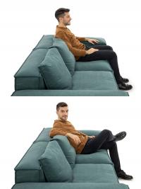 Esempio di seduta e proporzioni del divano Square