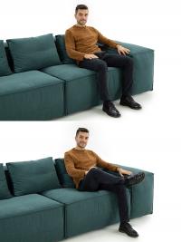 Esempio di seduta e proporzioni del divano Square