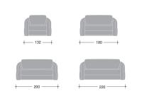 Dimensioni disponibili per il divano letto Camelia