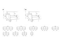 Modularità e dimensioni disponibili per il divano Malibù