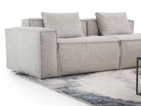 Proporzioni del divano Square con bracciolo standard da 23 cm