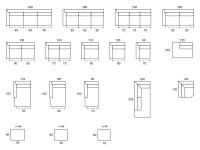 Modularità e dimensioni disponibili per il divano Strip