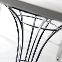 Eleganti gambe in metallo cromato per il tavolo Artù