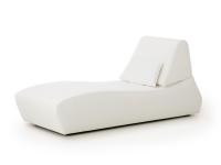 Chaise longue in similpelle bianca Bender