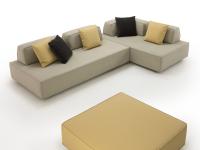Esempio di composizione angolare con moduli divano Prisma