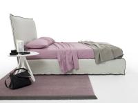 Proporzioni laterali del letto imbottito con testiera alta dal massimo comfort