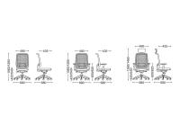 Modelli e Dimensioni della sedia operativa dall'elevato comfort Elon