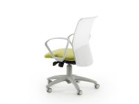 Vista posteriore della sedia home-office con schienale in rete Jeff disponibile in diversi colori