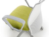 Pratico schienale in rete traspirante della sedia home-office Jeff (modello bracciolo non disponibile)