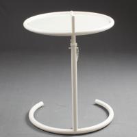 Tavolino Eileen Gray regolabile in altezza laccato bianco