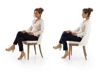 Proporzioni ed esempio di seduta della sedia Eiko