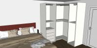 Progettazione 3D camera - allestimento interno armadio