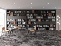 Libreria componibile con ante Aliant 05. Design pulito e moderno per ambienti contemporanei