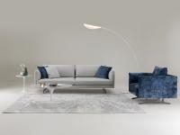 Lampada ad arco Diphy ideale in un soggiorno moderno ed elegante
