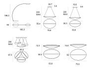 Lampada Diphy - modelli e dimensioni