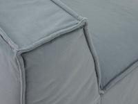 Particolare del rivestimento a cappuccio in tessuto Saki colore 21 grigio-azzurro