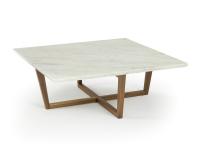 Tavolino con piano in marmo Bianco Carrara