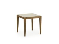 Tavolino quadrato Damon con piano in resina Cimento color Sabbia