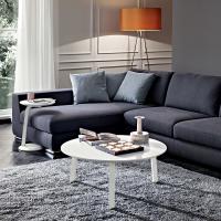 Tavolino Percival nel modello basso ideale per un posizionamento fronte divano