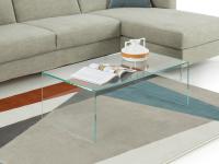 Tavolino a ponte fronte divano in vetro Multiglass