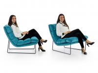 Proporzioni di seduta ed ergonomia sulla poltrona Priscilla