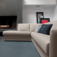 Particolare terminale panoramico divano moderno in tessuto Profile