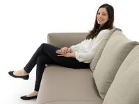 Esempio di seduta e proporzioni del divano Kensington