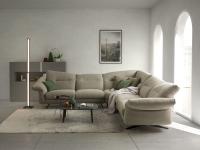 Particolare del divano angolare Carnaby ideale per un salotto moderno ed elegante