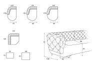 Modularità chaise longue, angolo e pouf