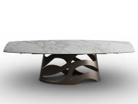Tavolo di design con piano in ceramica Ellis allungabile