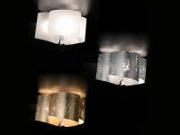 Lampada in vetro bianco Ricciolo - modelli plafoniera a soffitto