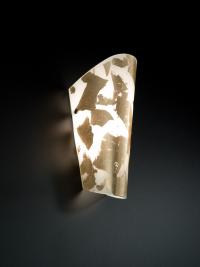 Lampada applique per corridoio in vetro Bijoux - diffusore con decorazione a foglia