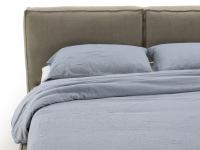 Completo letto in cotone garzato con lenzuolo sotto in cotone naturale