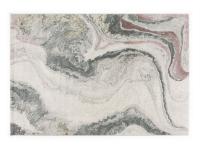 Tappeto con fantasia effetto marmorizzato Laguna nei colori grigio, salvia e rosa antico