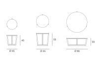 Tavolino rotondo Dely - dimensioni