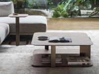 Tavolino in legno dal design lineare Paddle in composizione di due elementi