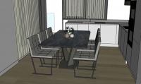  Progettazione 3D Soggiorno/Salotto - vista tavolo da pranzo