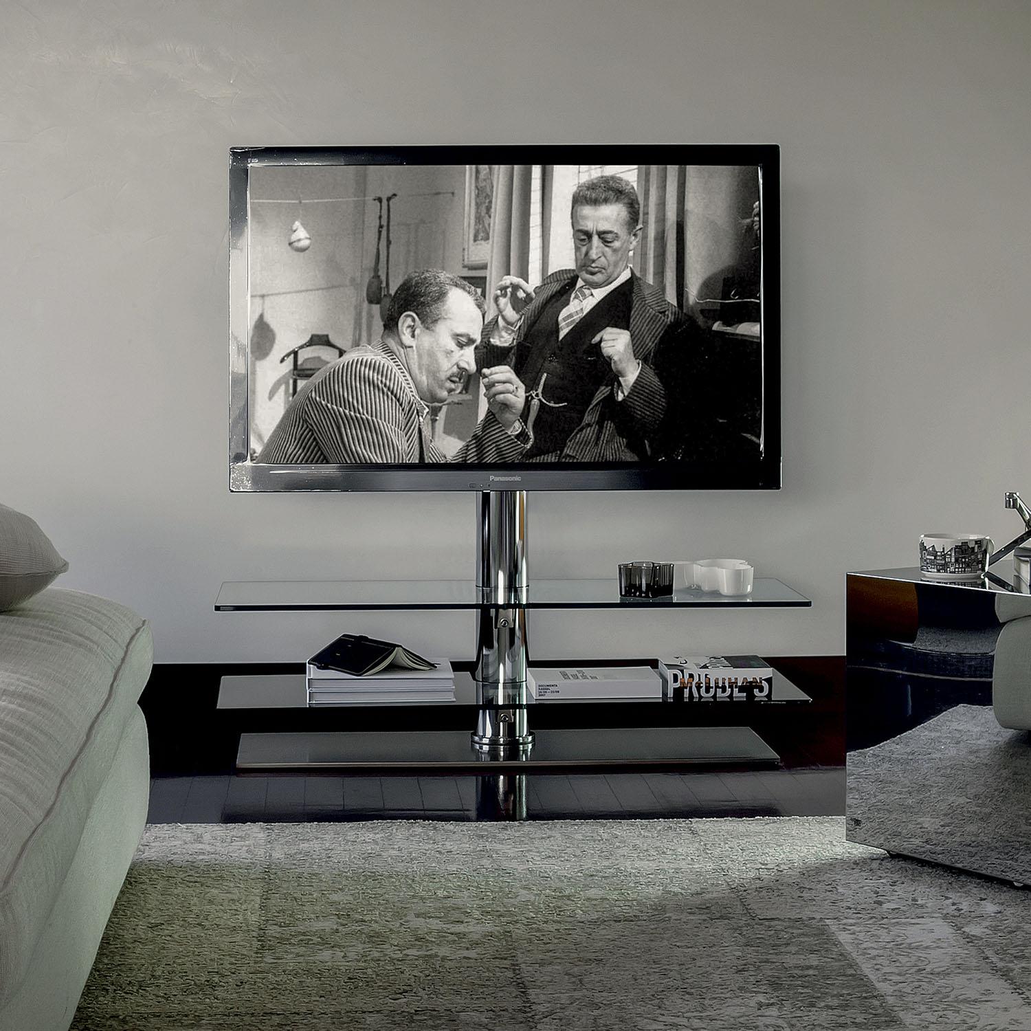 Vision glass swivel TV stand by Cattelan 