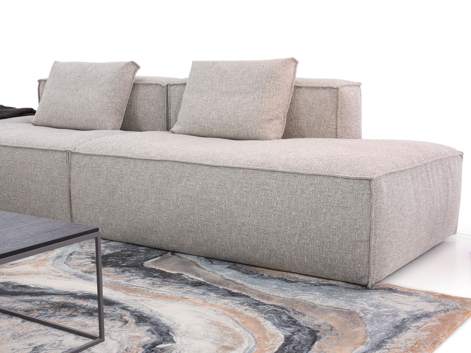 Square Modular Sofa With Big Armrests
