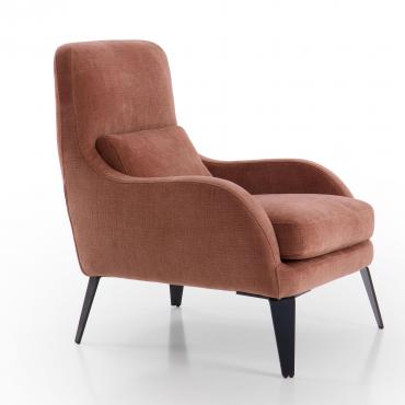 Mabel outlet armchair with shaped armrests