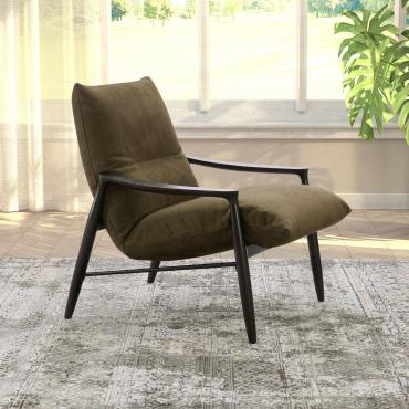 Upholstered armchair with wooden frame Sintra outlet