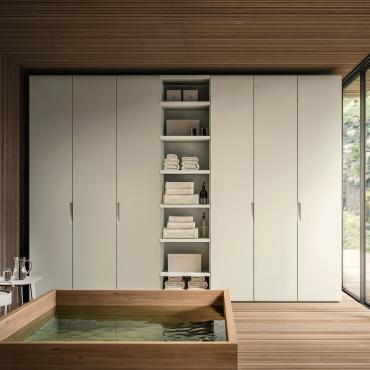 Flash minimal wardrobe with ergonomic integrated handles