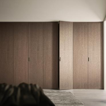 Mind is a modular bespoke wooden wardrobe 