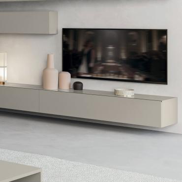 Plan living room push-pull drawers in cast iron matt lacquer