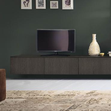 Plan TV cabinet with drop down door, cm 192 wide with no. 2 elements