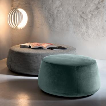 Mendez modern fabric ottoman