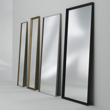 Specchio con cornice in metallo laccato Tema
