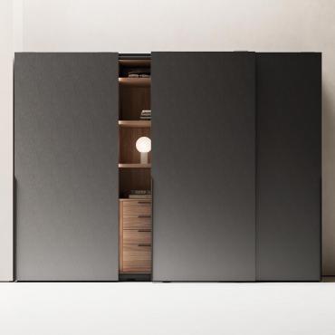 Wardrobe with sliding doors h.230 or 255 cm Focus Wide